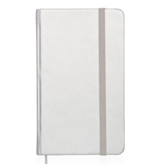 Picture of BLOCO DE NOTAS CAPA DURA E ELÁSTICO 100FOLHAS 95X145MM PRATA