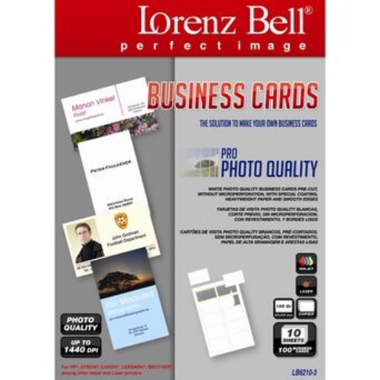 Picture of PAPEL LORENZ BELL A4 PARA 100 CARTÕES DE VISITA PLB6200 (CAIXA 10 FOLHAS)