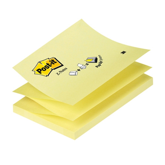 Imagem de BLOCO ADERENTE POST-IT ZIG-ZAG 76X127MM AMARELO 100FOLHAS (R350)