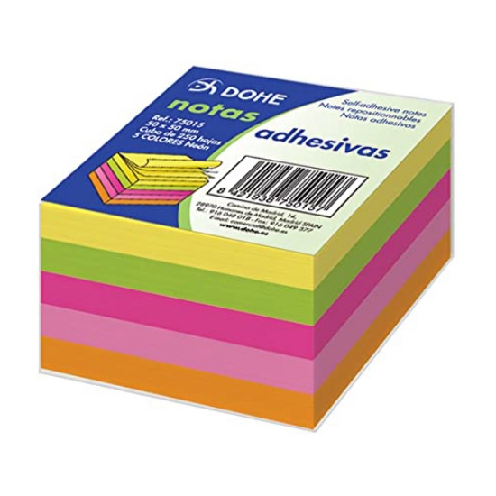 Picture of CUBO NOTAS ADERENTES NEON 50X50 250FOLHAS