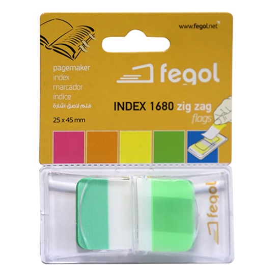 Imagem de INDEX ADERENTE FEGOL 1680-04 1"PLG. (25X43MM) VERDE