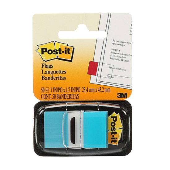 Imagem de INDEX ADERENTE POST-IT 680-23 1"PLG. AZUL FLUOR.