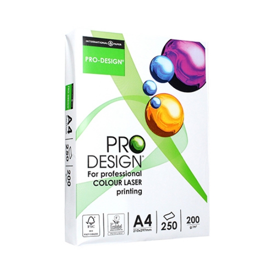 Picture of EMB.250F PAPEL A4 200GR I.P. PRO-DESIGN LASER BRANCO