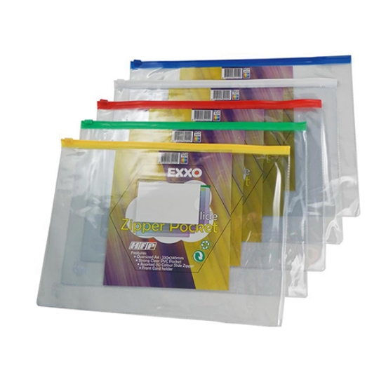 Picture of BOLSA ARQ. ZIPPER FOLDER A4 TRANSP. EXXO 34214