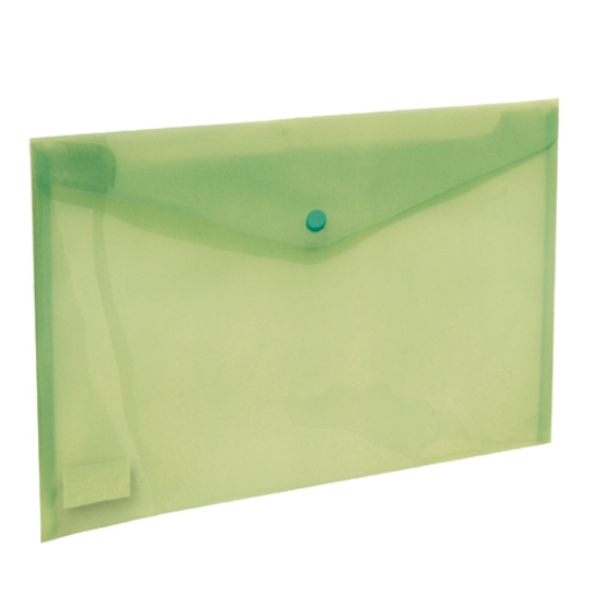 Imagem de BOLSA TIPO ENVELOPE A4 COM MOLA FEGOL E105 VERDE TRANSLÚCIDO