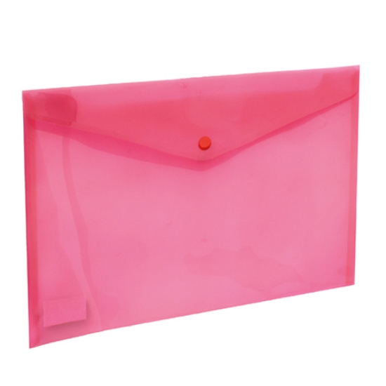 Imagem de BOLSA TIPO ENVELOPE A4 COM MOLA FEGOL E105 VERMELHO TRANSLÚCIDO