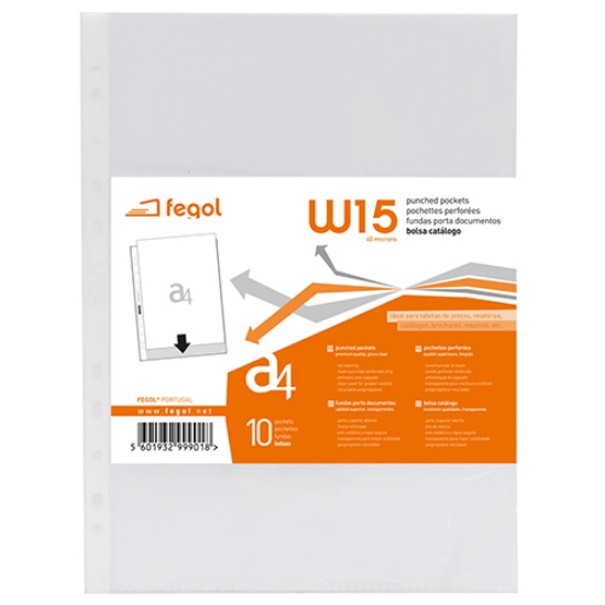 Picture of PACK 10 BOLSAS CATÁLOGO A4 40MICRONS FEGOL (W15/10)