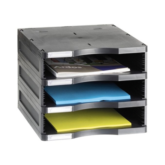 Picture of DISTRIBUIDOR 3 PRATELEIRAS ARCHIVO2000 6513NE PRETO