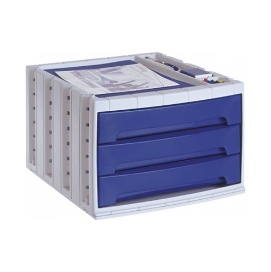 Picture of DISTRIBUIDOR 3 GAVETAS ARCHIVO2000 6003AZ AZUL OPACO