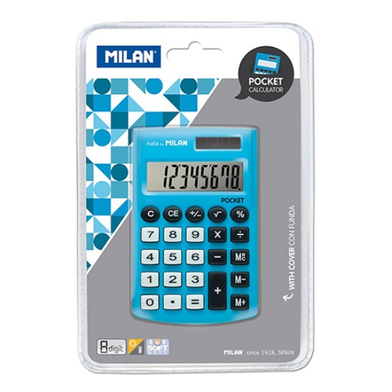 Picture of CALCULADORA DE BOLSO MILAN POCKET AZUL (150908BBL)