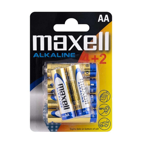 Imagem de BLISTER 4+2 PILHAS ALCALINAS AA LR06 1.5V MAXELL (790230)