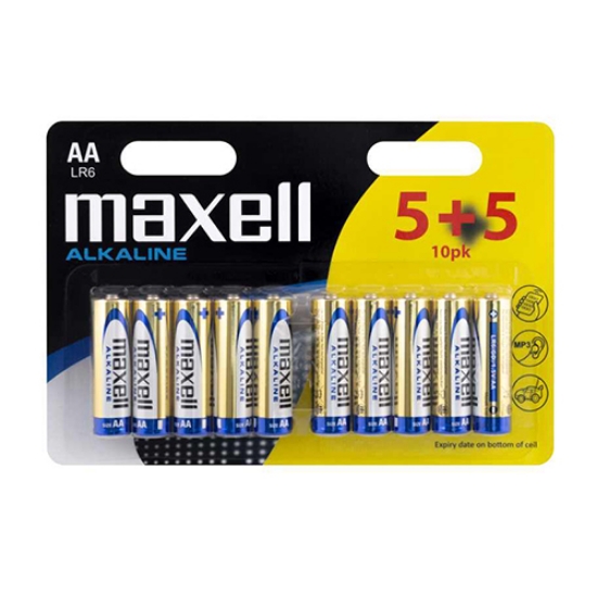 Imagem de BLISTER 5+5 PILHAS ALCALINAS AA LR06 1.5V MAXELL (790253)