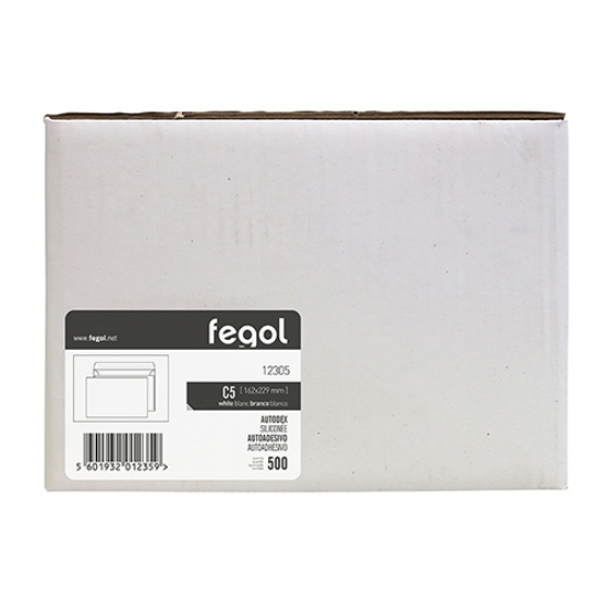 Picture of ENVELOPES C/5 162X229 BRANCO 90GR ADES. FEGOL 12305 (CX.500UNI)