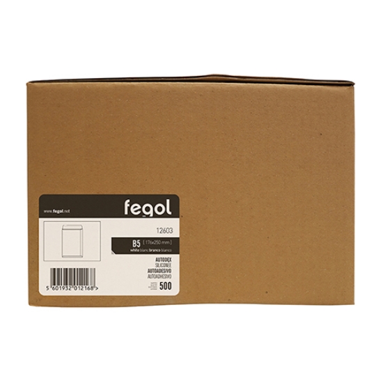 Picture of SACO B/5 176X250MM BRANCO 90GR ADES. FEGOL 12603 (CX.500UDS)