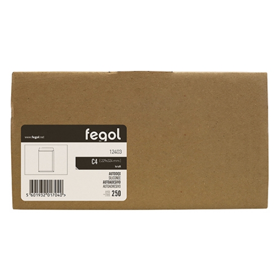 Picture of SACO C/4 229X324 KRAFT 90GR ADES. FEGOL 12403 (CX.250UNI)