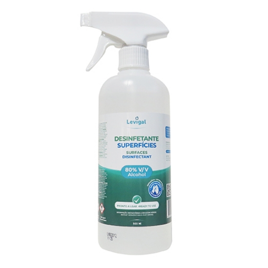 Imagem de LIQUIDO DESINFETANTE GEL ALCOOL 80% P/SUPERFICIES 500ML