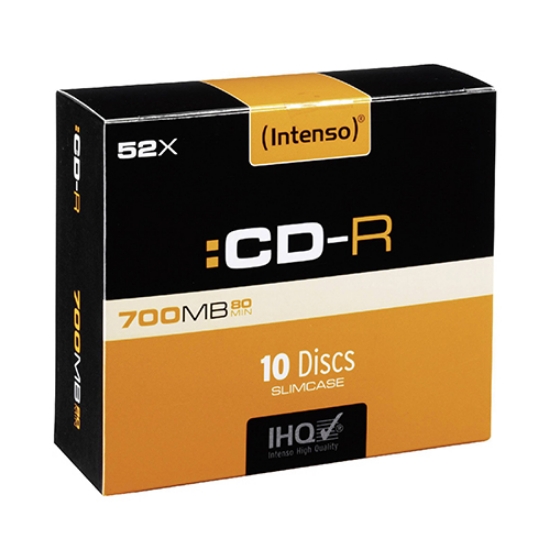 Picture of CD-R 700MB/80M. INTENSO (1001622) (CX.SLIM)