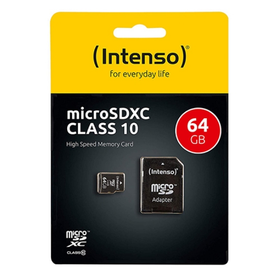 Picture of CARTAO MEMORIA MICRO SDHC 64GB INTENSO C/ADAP. 3413490