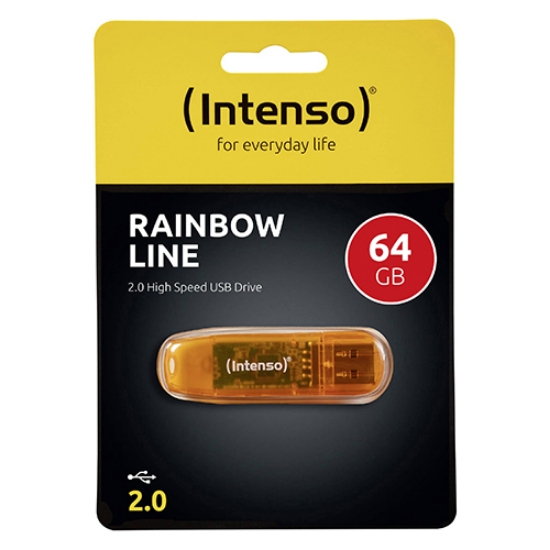 Picture of DISK-PEN 64GB USB 2.0 INTENSO RAINBOW LINE (3502490)