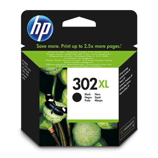 Imagem de TINTEIRO ORIGINAL HP 302XL F6U68AE PRETO ALTA CAPAC.