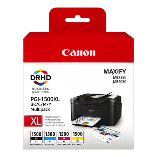 Picture of MULTI-PACK TINTEIRO CANON PGI-1500XL PRETO/CORES (BK/C/M/Y)