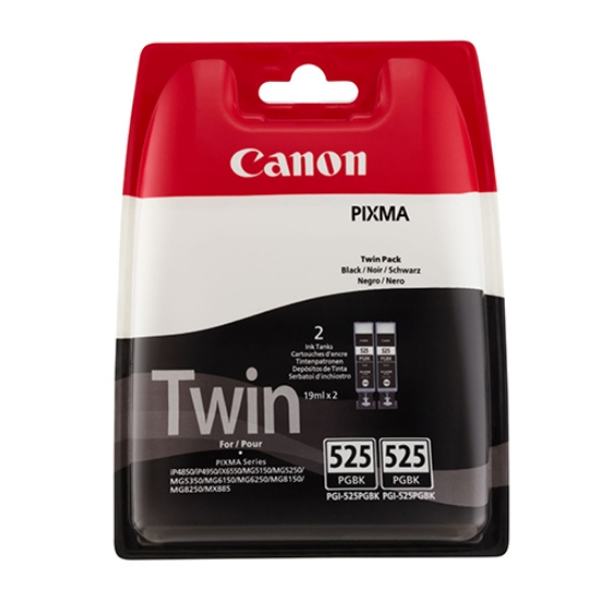 Picture of PACK 2 TINTEIROS ORIGINAIS CANON PGI-525PGBK PRETO 19ML