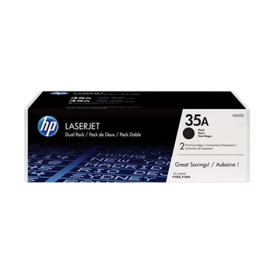 Picture of PACK DUPLO TONER ORIGINAL HP 35A CB435AD PRETO 2 X 1500PAG