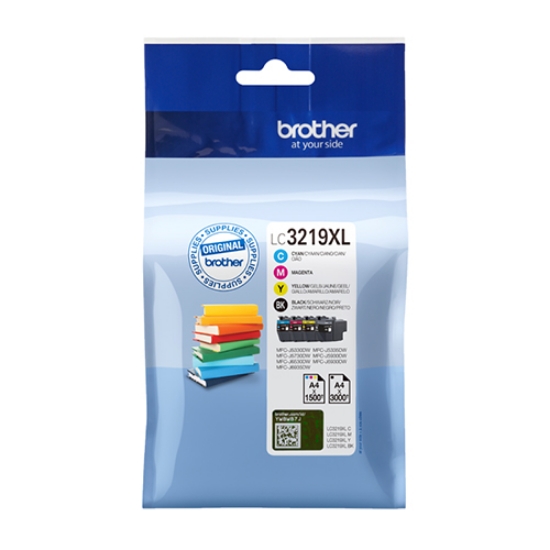 Picture of PACK TINTEIRO ORIGINAL BROTHER LC3219XLVAL PRETO+3CORES