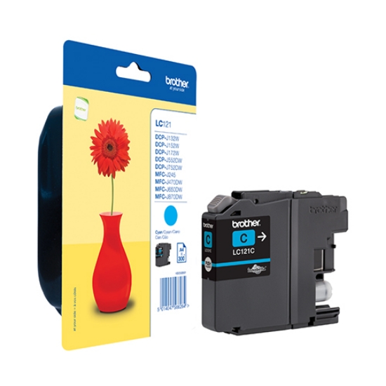 Imagem de TINTEIRO ORIGINAL BROTHER LC-121C CYAN 300PAG.