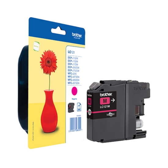 Imagem de TINTEIRO ORIGINAL BROTHER LC-121M MAGENTA 300PAG.