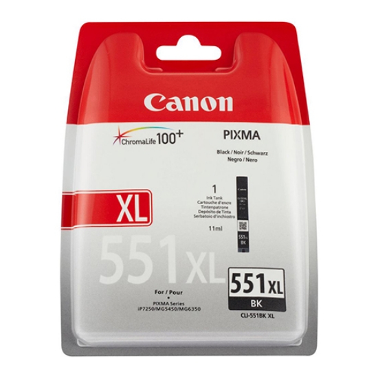 Imagem de TINTEIRO ORIGINAL CANON CLI-551BK XL PRETO ALTA CAPAC.