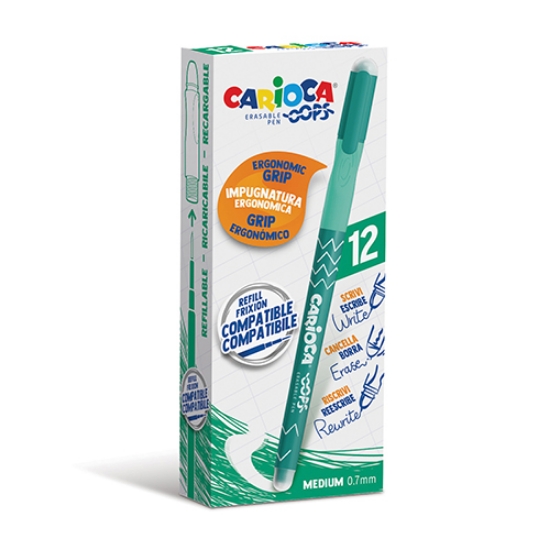 Imagem de ESFEROGRÁFICA APAGÁVEL CARIOCA OOPS 0.7 VERDE (43039/04)