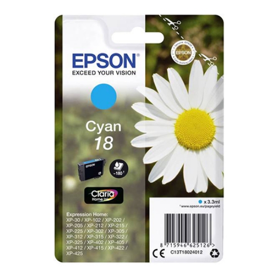 Imagem de TINTEIRO ORIGINAL EPSON 18 MARGARIDA CYAN (T1802)