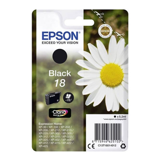 Picture of TINTEIRO ORIGINAL EPSON 18 MARGARIDA PRETO (T1801)