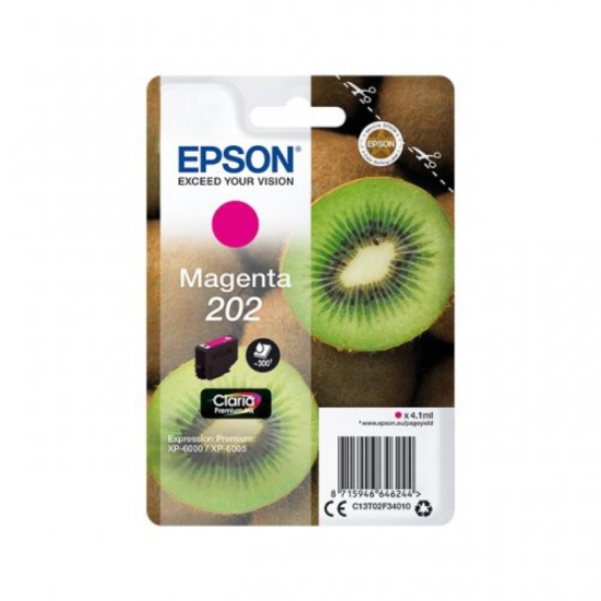 Imagem de TINTEIRO ORIGINAL EPSON 202 T02F34010 MAGENTA