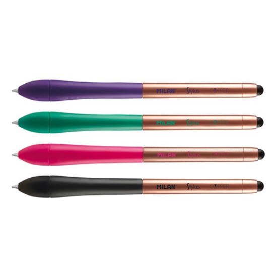 Imagem de ESFEROGRÁFICA MILAN STYLUS COPPER 1.0MM AZUL (176593924)