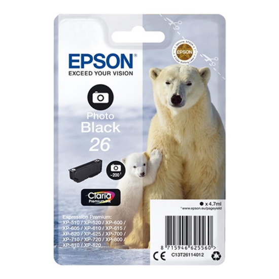 Picture of TINTEIRO ORIGINAL EPSON T2611 Nº26 PRETO