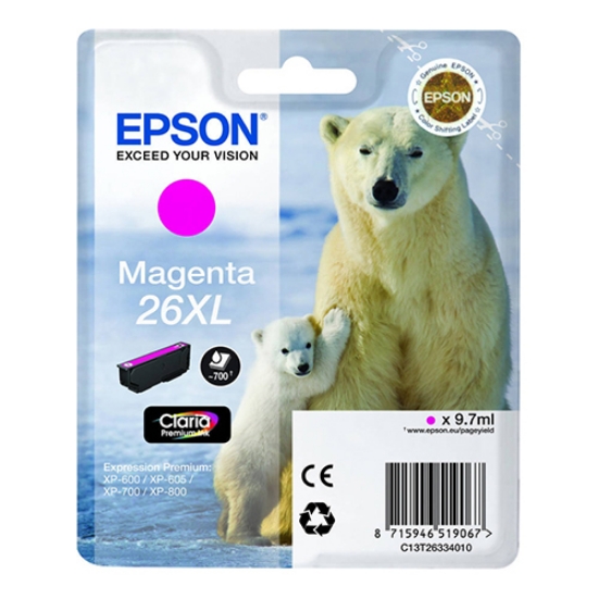 Imagem de TINTEIRO ORIGINAL EPSON T2633 Nº26XL MAGENTA
