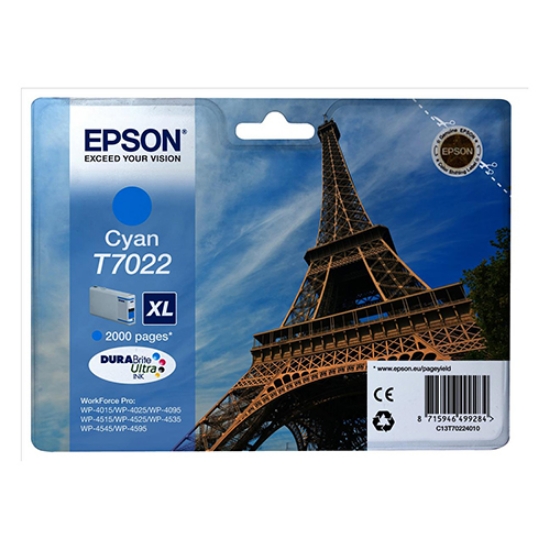 Picture of TINTEIRO ORIGINAL EPSON T7022 XL CYAN ALTA CAPAC.
