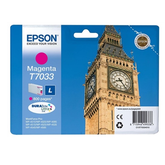 Imagem de TINTEIRO ORIGINAL EPSON T7033 L MAGENTA 800PAGINAS
