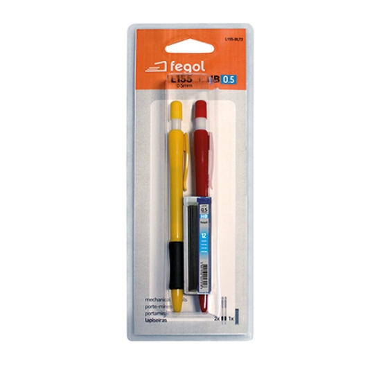 Imagem de BLT.2 LAPISEIRAS 0.5MM FEGOL L155-BLT2 + TB.MINAS 0.5MM