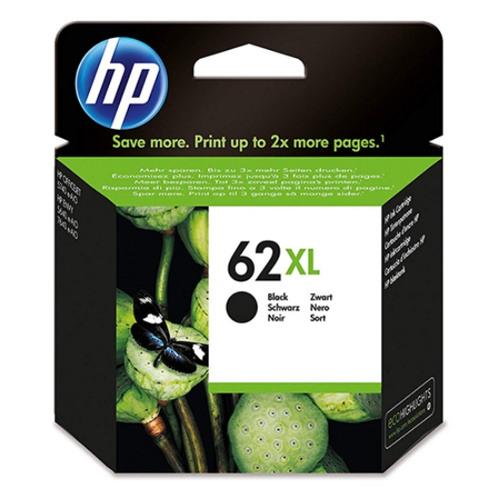 Picture of TINTEIRO ORIGINAL HP 62XL C2P05AE PRETO ALTA CAP.