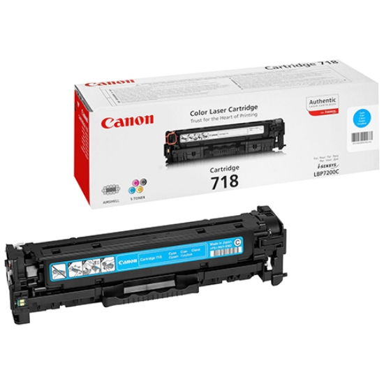 Picture of TONER ORIGINAL CANON CART.718C CYAN 2.900 PAGINAS