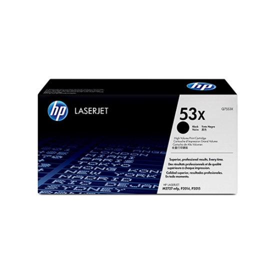 Imagem de TONER ORIGINAL HP 53X Q7553X PRETO ALTA CAPAC. 7.000PAGINAS