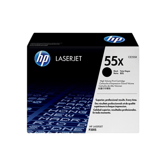 Picture of TONER ORIGINAL HP 55X CE255X PRETO ALTA CAPAC. 12.500 PAGINAS