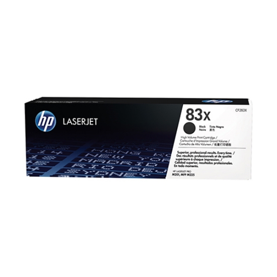 Imagem de TONER ORIGINAL HP 83X CF283X PRETO ALTA CAP. 2.200PAGINAS