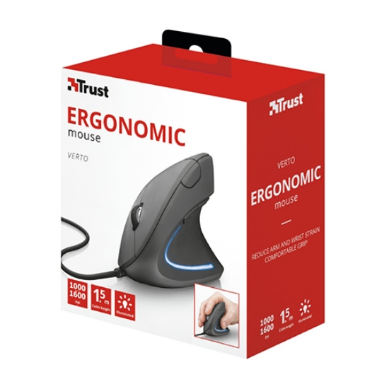 Picture of RATO TRUST VERTO ERGONOMIC 1600DPI (22885)