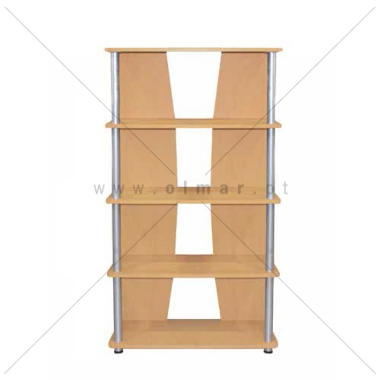 Imagem de ESTANTE STR-5022 C/4 DIVISÕES 800X300X1400 CEREJEIRA