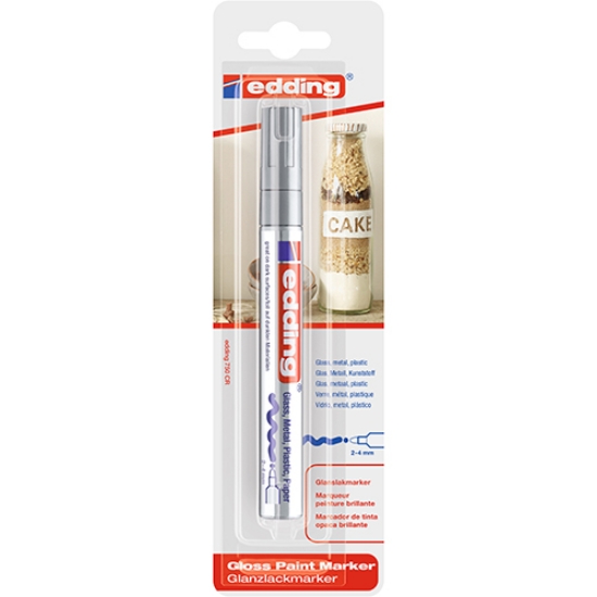 Picture of BLISTER 1 MARCADOR PERMANENTE EDDING 750 PRATA