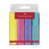Picture of BLISTER 4 MARCADORES FLUORESCENTES FABER-CASTELL PASTEL (154610)